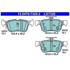 Satz Bremsbeläge Bremsklötze hinten für Ford USA Edge | 24092879