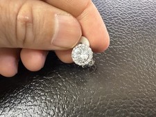 8MM Cubic Zirconia Crystal Clip on Stud Earring round Non Pierced Earring Silver