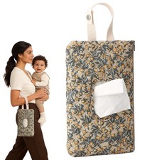 Quilted Baby Wipe Holder with Snap Handle, Diaper and Wipes Pouch, Portable R...