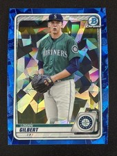 Logan Gilbert Rookie Card RC 2020 Bowman Draft Chrome Sapphire Edition #BD-37. rookie card picture