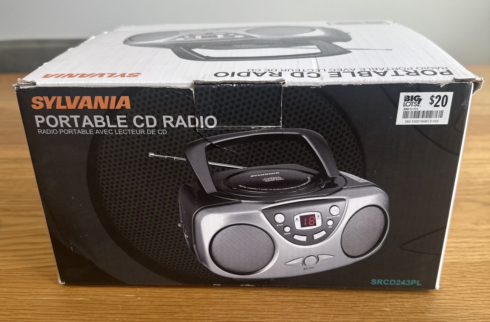 Stereo With Am/fm Radio Boombox Srcd243pl Never Used