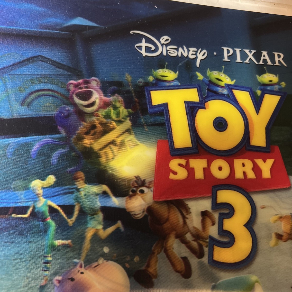 Disney Store Pixar Toy Story 3 Lithograph Plastic 3-D Movie Poster