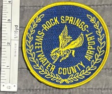 Vintage Rock Springs Wyoming WY Sweetwater County Airport Patch