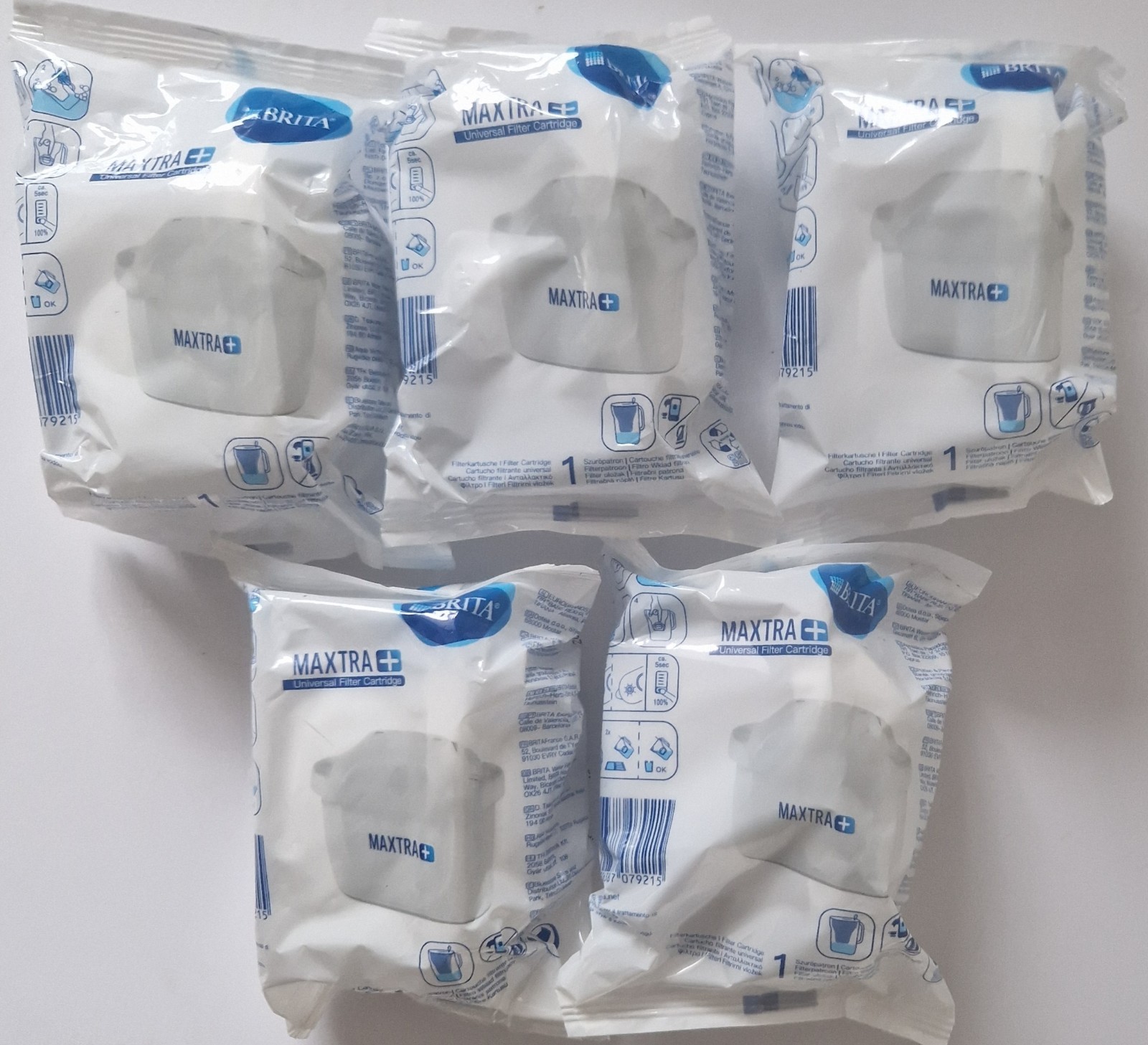5 x BRITA Maxtra+ Plus Water Filter Jug Replacement Cartridge Refills