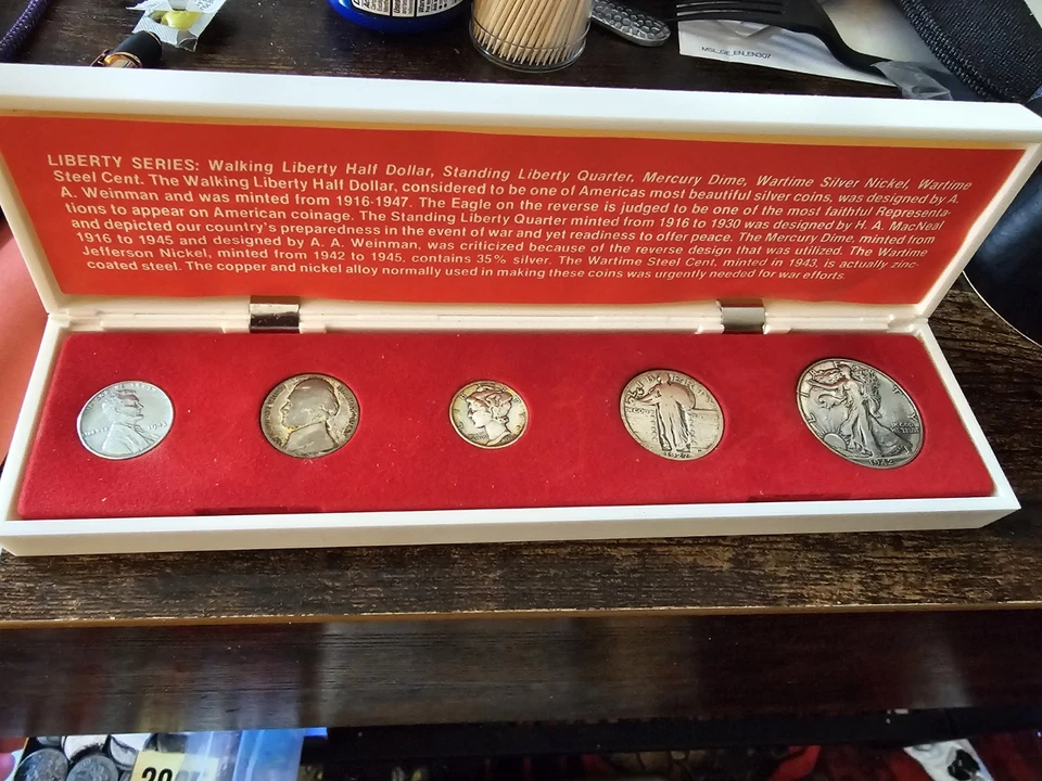 Full Set Coins Of Yesteryear In Display Box With Description in lid - Image 2 of 2