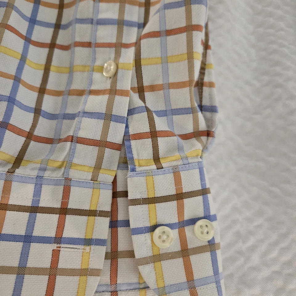 Рубашка мужская Canali большая рубашка на пуговицах повседневная Oxford сделано в Италии  - Изображение 2 из 4