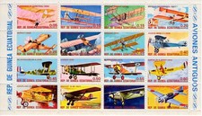 Equatorial Guinea 1979 Aircrafts Sheetlet (16) Mi.#1598M/1600 MNH Scarce