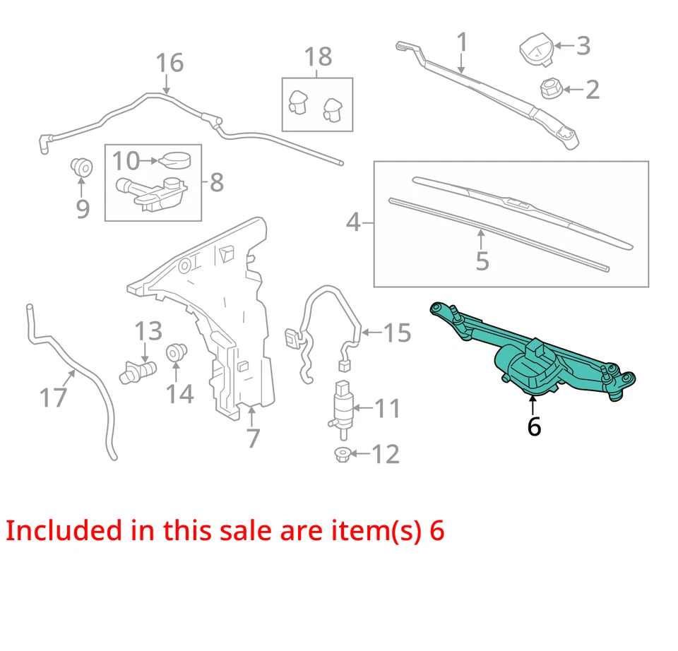 2014-2019 Cadillac CTS sistema de limpador de para-brisa dianteiro ligação do motor NOVO 22773541 - Imagem 3 de 4