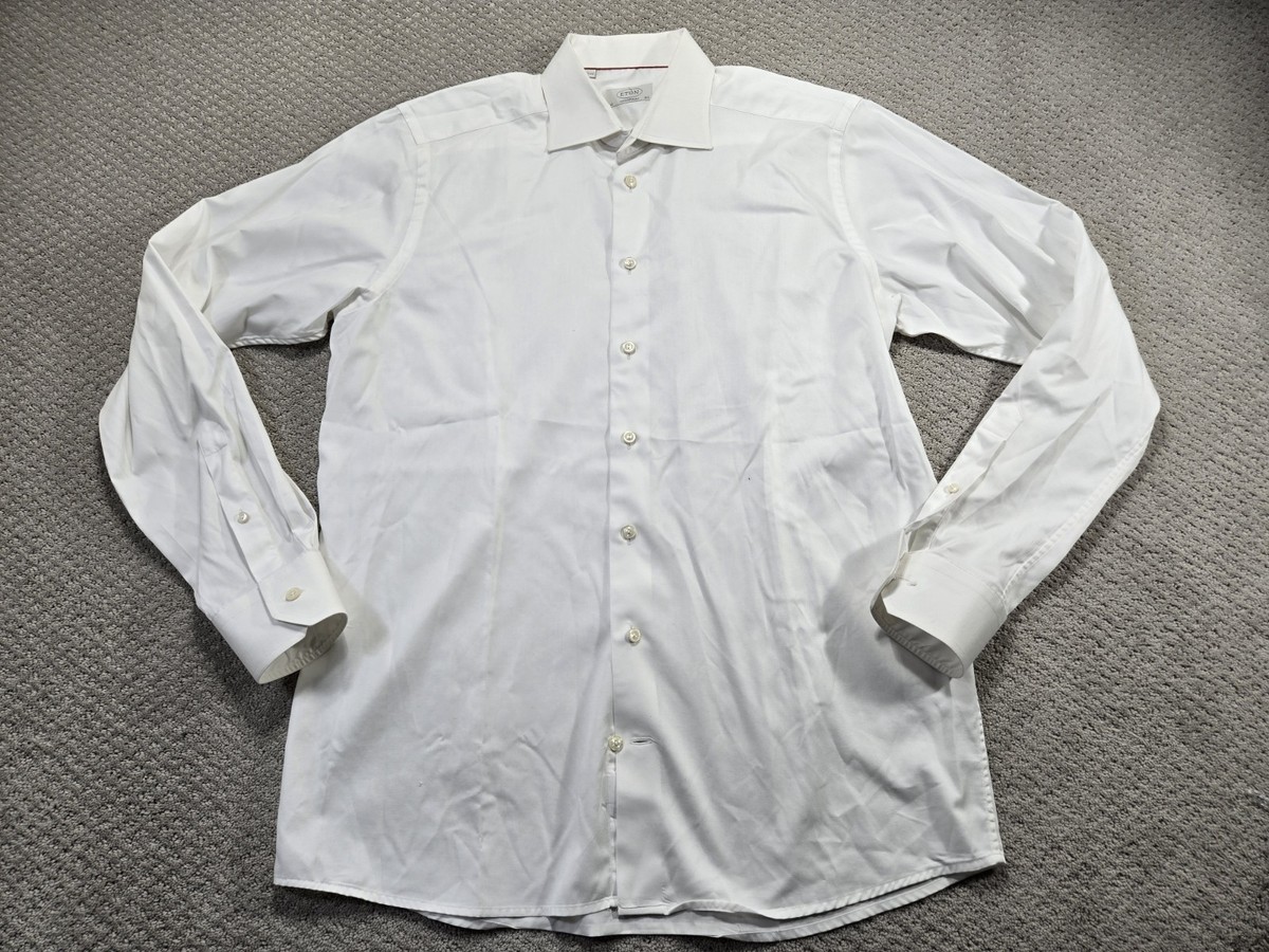 green emerald velvet dress Men's Eton Contemporary Fit Solid Dress Shirt, Size 16.5 main image 0