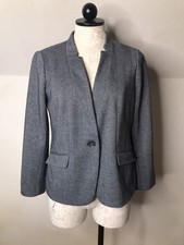 Talbots Aberdeen Black Herringbone Single Button Blazer 8P