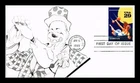 DR JIM STAMPS US COVER CIRCUS TRAPEZE ARTIST FIRST DAY ISSUE CLOWN CACHET
