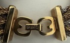 Elegant VTG GROSSE Tri Color Metal Chain 3 Strand Necklace Signed — photo 7