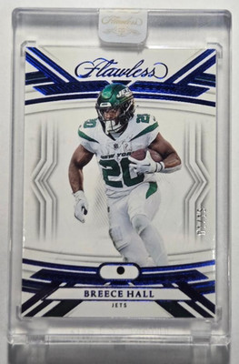 2023 PANINI FLAWLESS #49 BREECE HALL  AUTH DIAMOND SAPPHIRE 01/15
