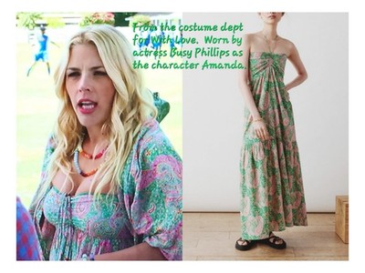 ba&sh Omy Dress In Green and Pink Size M