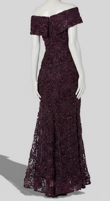 xscape off the shoulder lace dress Xscape Evenings "Jill" Off the Shoulder Long Lace Gown 4618X