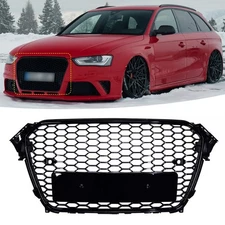 Honeycomb Sport Mesh RS4 Style Hex Grille Grill Fit Audi A4 S4 B8.5 2013-2016
