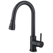 Kitchen Pull-Down Faucet with High Arc Spout, Dual Function Spray, hot/cold