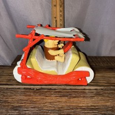 Vintage 1992 the Flintstones Barney Rubble w/ Loggin Continental/Rubble Wreck