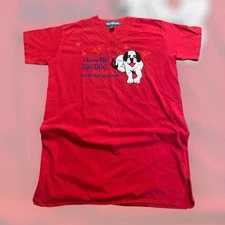 Vtg Big Dog Button Up Shirt Size S/M I Love My Big Dog Size S/M