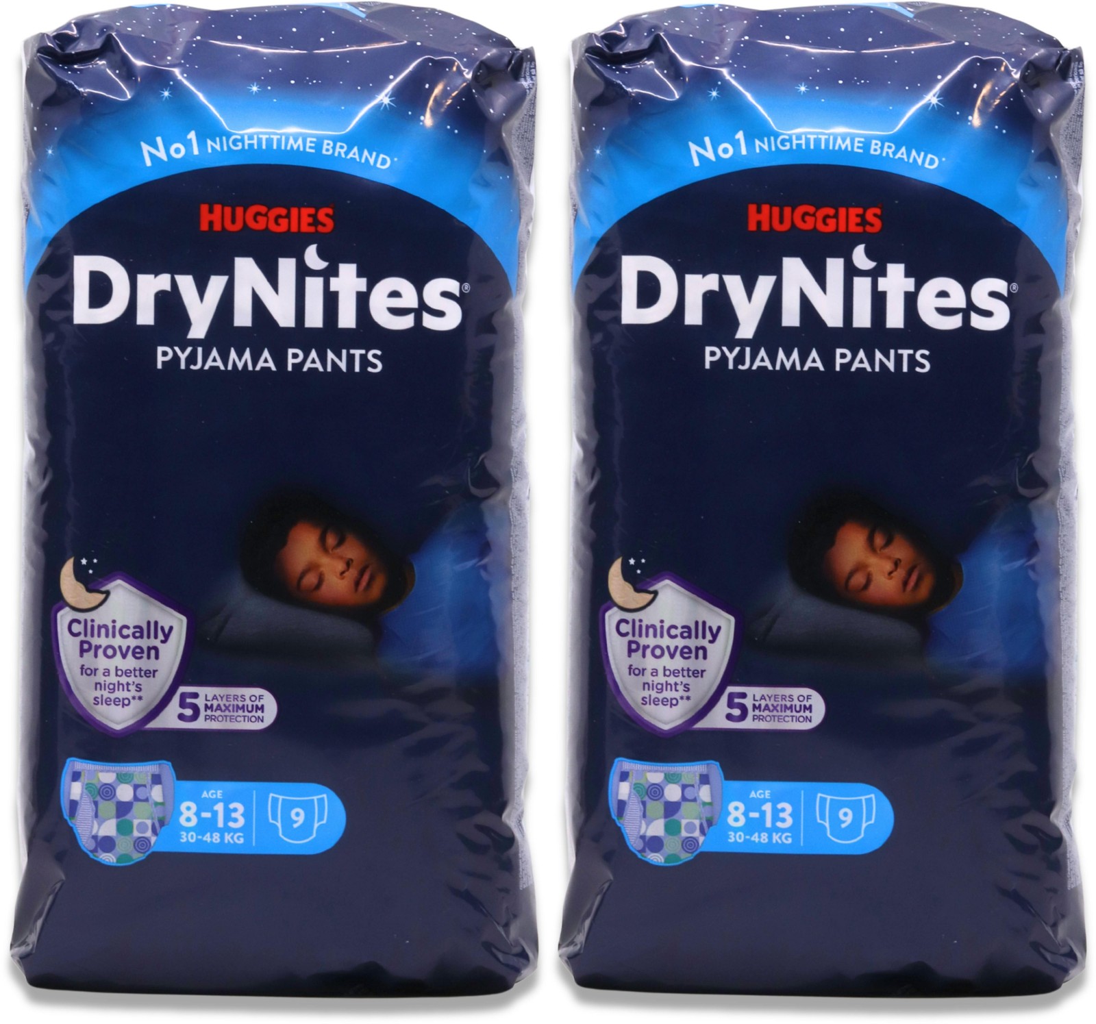 2x Packs of 9 Huggies DryNites Pyjama Pants Nappies Boy 8-13 Years / 30-48 Kg - Image 9