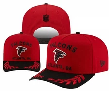 NWT Men's Falcons Red Cap 2025 Draft 9FIFTY A-Frame Snapback Adjustable Hat