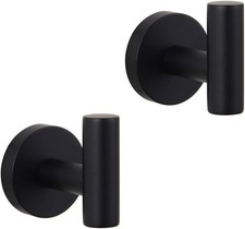 Bathroom Matte Black Coat Hook SUS 304 Stainless Steel Single Towel/Robe Clothes