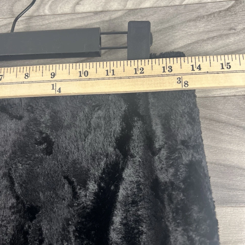 Falda Laundry by Shelli Segal para mujer 4 negra imitación piel boho festival difusa acogedora Foto 3 de 4