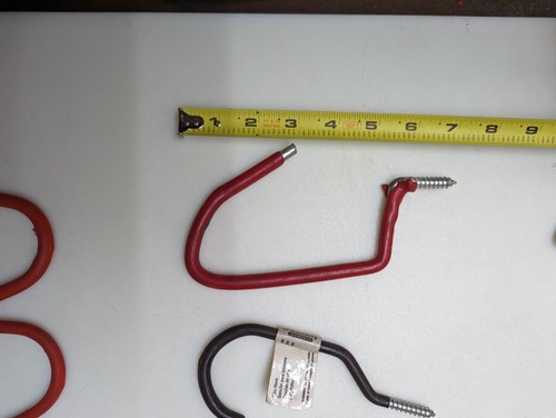 Vintage JUMBO Lot Heavy Duty Hanging Hooks Plants Garage Threaded Wood USA - Picture 6 of 10