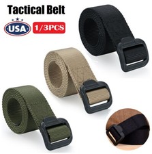 Men's Tactical Military Outdoor Combat Nylon Canvas Belt Buckle Strap Waistband