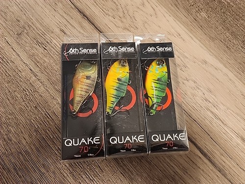 Lot (3) 6th sense quake 70 sinking lipless crankbait 2 3/4" 5/8oz