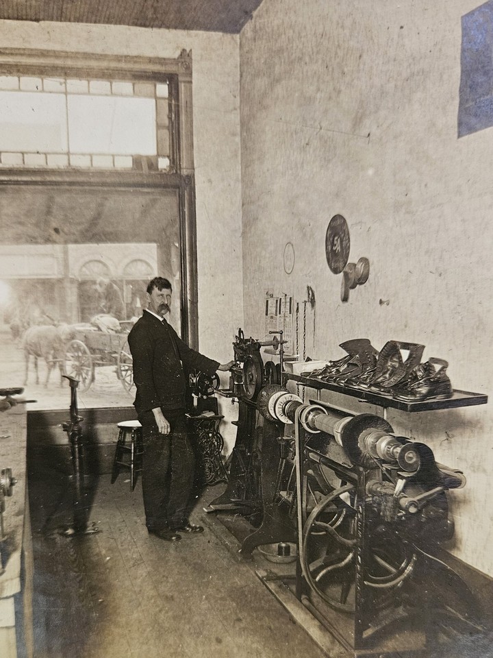 Antique 19th Century Temple City Texas Shoe Store Real Photo E