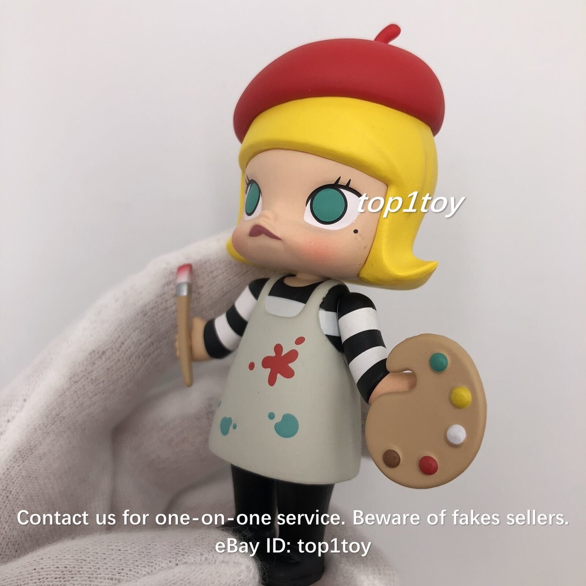 POP MART KENNYSWORK Molly Career Painter Red Mini Figure | eBay