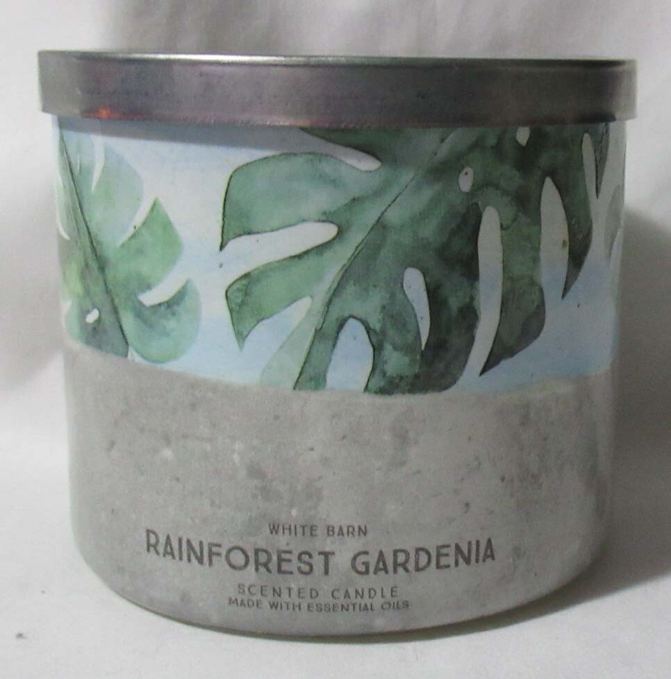 White Barn Bath & Body Works 3wick Large Jar Scented Candle RAINFOREST GARDENIA eBay