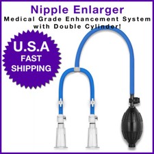 Nipple Breast Pump Suckers Enlarger Vacuum Enhancement System Double Cylinders