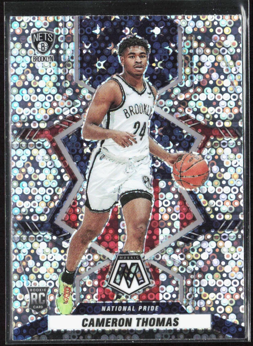 2021-22 Panini Mosaic Cameron Thomas National Pride Fast Break Disco Rookie #255