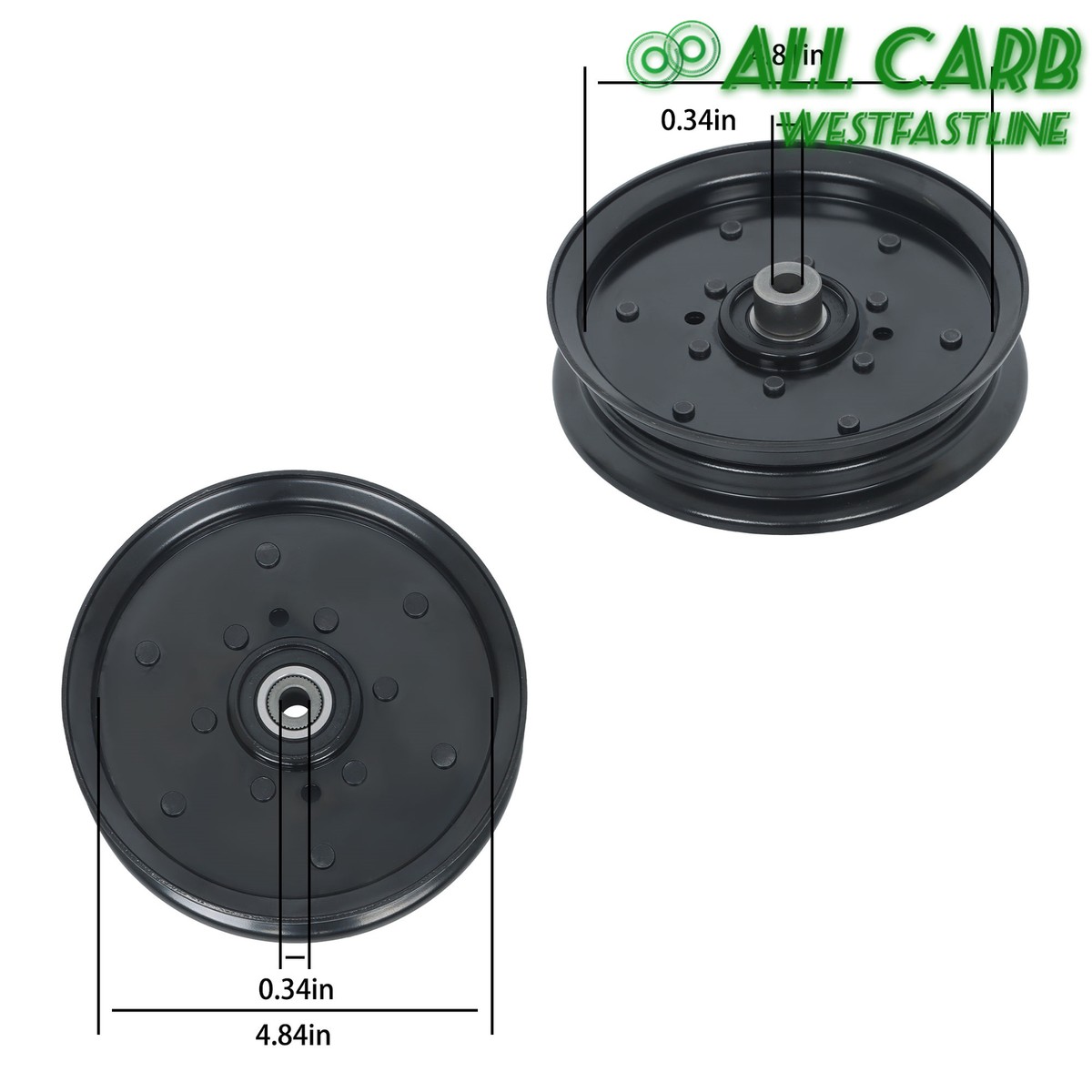 07351200 Flat Idler Pulley For Gravely ZT HD 60 52 48 44 For