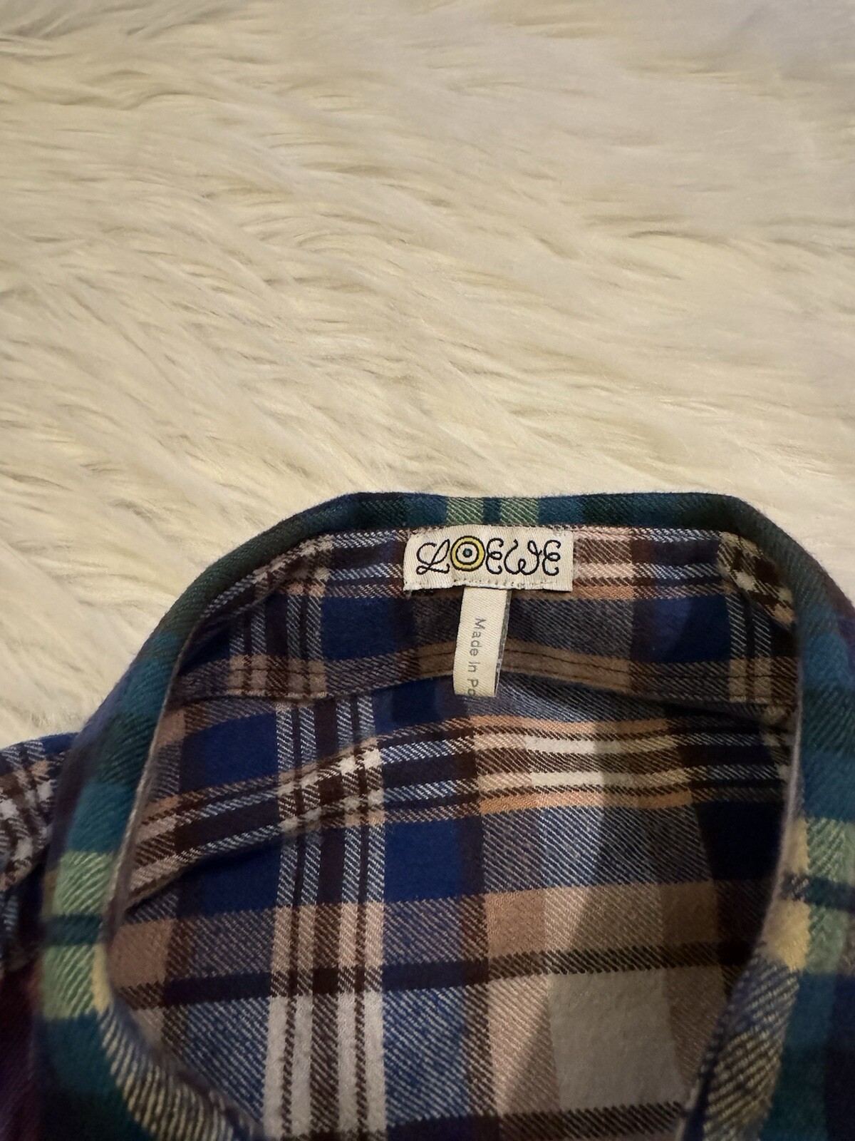 Loewe Plaid Patchwork Button Up Flannel Shirt Mul… - image 3