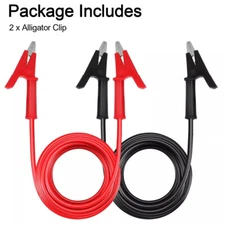 2PC Alligator Clips Electrical Multimeter Test Leads 1500V/15A Jumper Wires Set