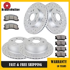 Fit for Chevrolet Suburban 2015-2020 Front and Rear Brake Rotors Pads Kit Brakes