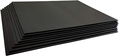 100 Blank Signs 24'' x 18'' x4 mm Black corrugated plastic, bundles of 100 pieces