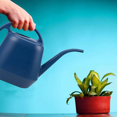 Plastic Watering Can, Blue, 1-Gallon - Picture 5 of 7
