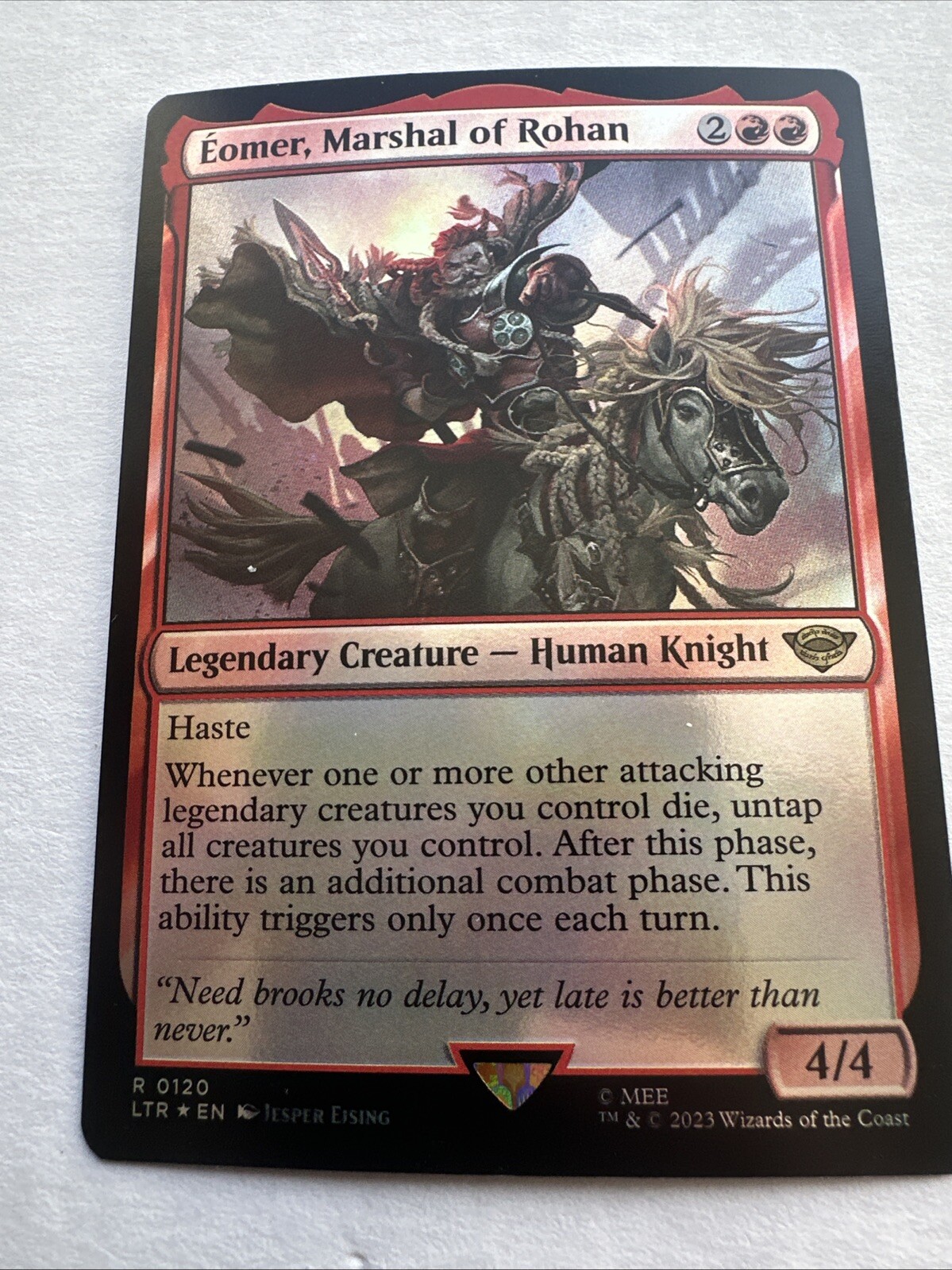 Eomer, Marshal of Rohan - FOIL MTG Lord of the Rings Magic LTR LOTR (120) NM Red
