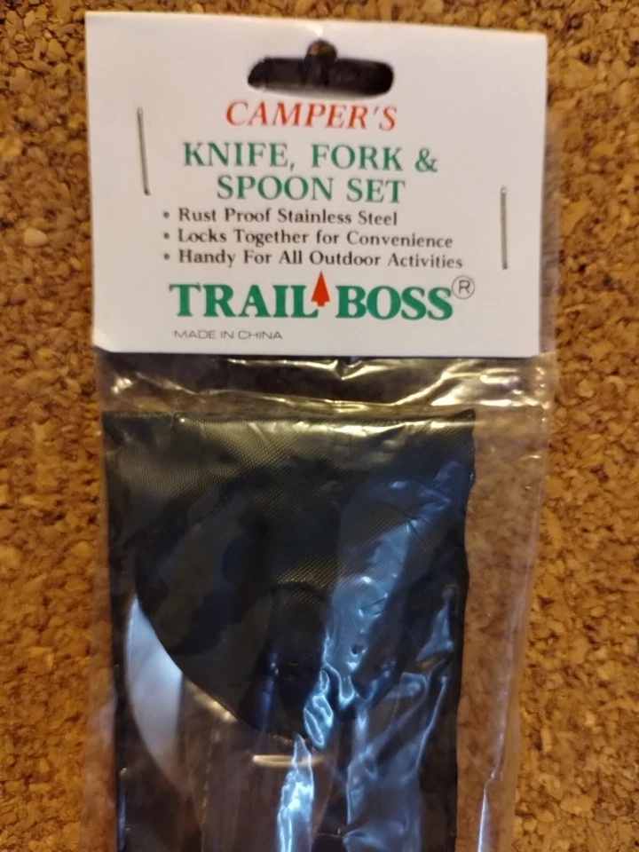Juego de cuchillos, tenedores y cucharas Trail Boss Camper cubiertos de camping acero inoxidable ☼ Foto 2 de 4