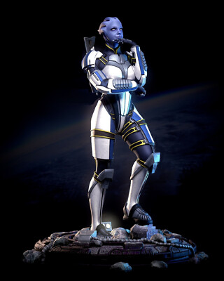 Painted Liara TSoni Statue 1/4 Mass Effect Video Game Figure