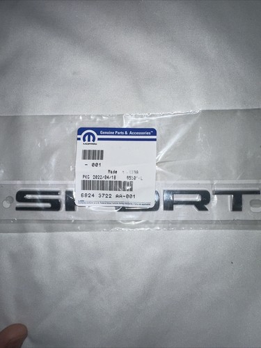 2017-2023 Jeep Compass Rear Liftgate SPORT Chrome Nameplate OEM Mopar NEW - Picture 4 of 4