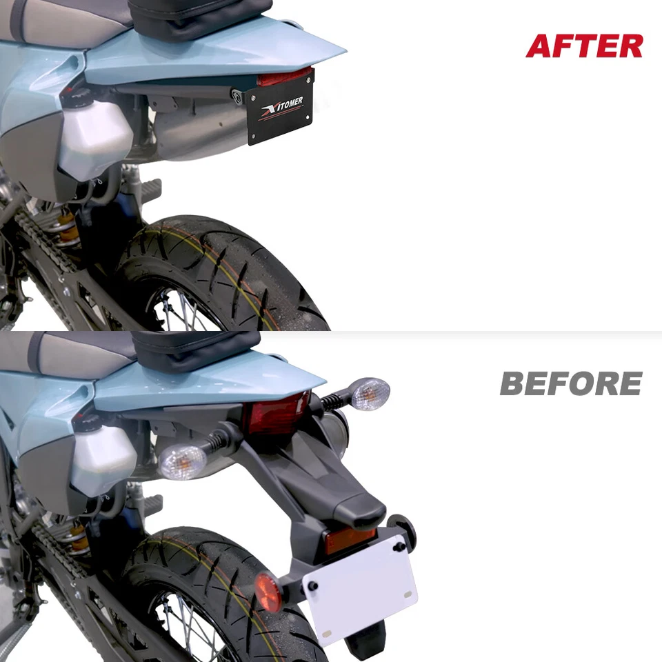 Placa de matrícula eliminadora de guardabarros apta para Kawasaki Vulcan 650 S 2015-2024 2023 Foto 3 de 4