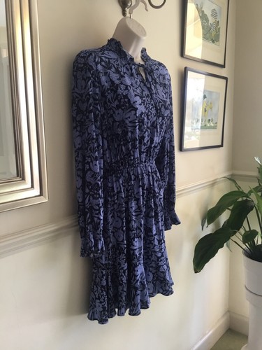 M&S Hyacinth Blue Dress 10R Fit & Flare L35.5” B38” Viscose Excellent Condition - Picture 3 of 11