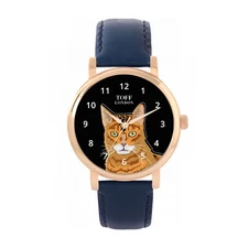Toff London TLWS-31786 Ladies Ginger Bengal Cat Head Watch