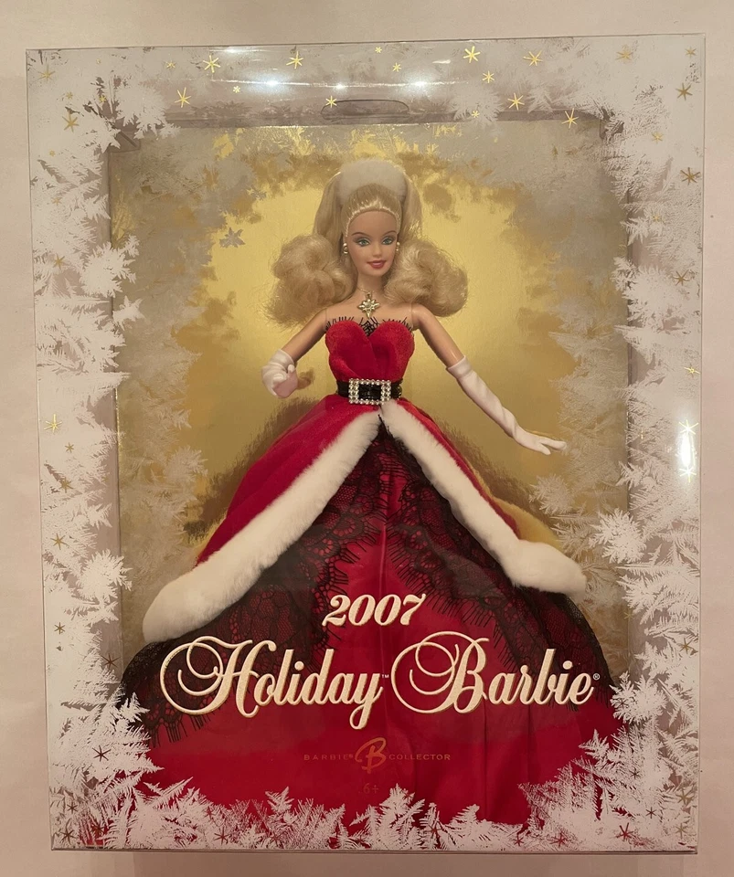 ¡VENTA PRE VACACIONES! AHORRA 40% 2007 HOLIDAY BARBIE J0949 RUBIA 027084442946 ¡NUEVA! Foto 2 de 3