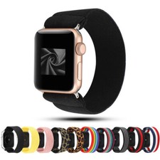 Elastic Nylon Sport Band Strap for Apple Watch 9 8 7 6 5 SE Ultra2 40/44/41/45mm
